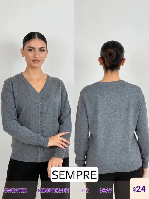 Свитер Sempre (Gray, модель SEMPRE2959) оптом