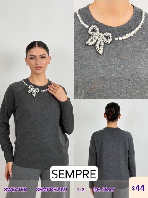 Свитер Sempre (Gray, модель SEMPRE2921) оптом