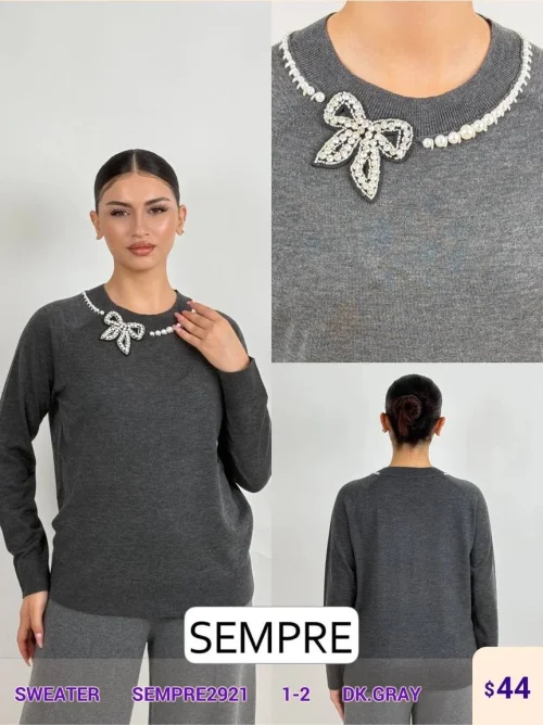 Свитер Sempre (Gray, модель SEMPRE2921) оптом