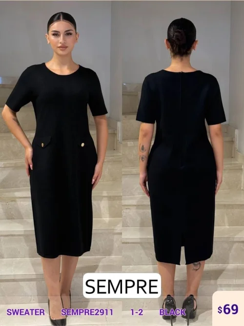 Свитер Sempre (Черный, модель SEMPRE2911) оптом
