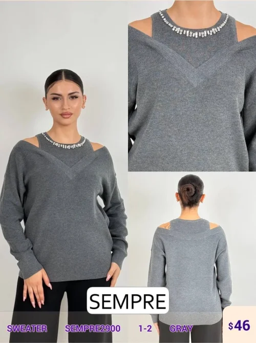 Свитер Sempre (Gray, модель SEMPRE2900) оптом