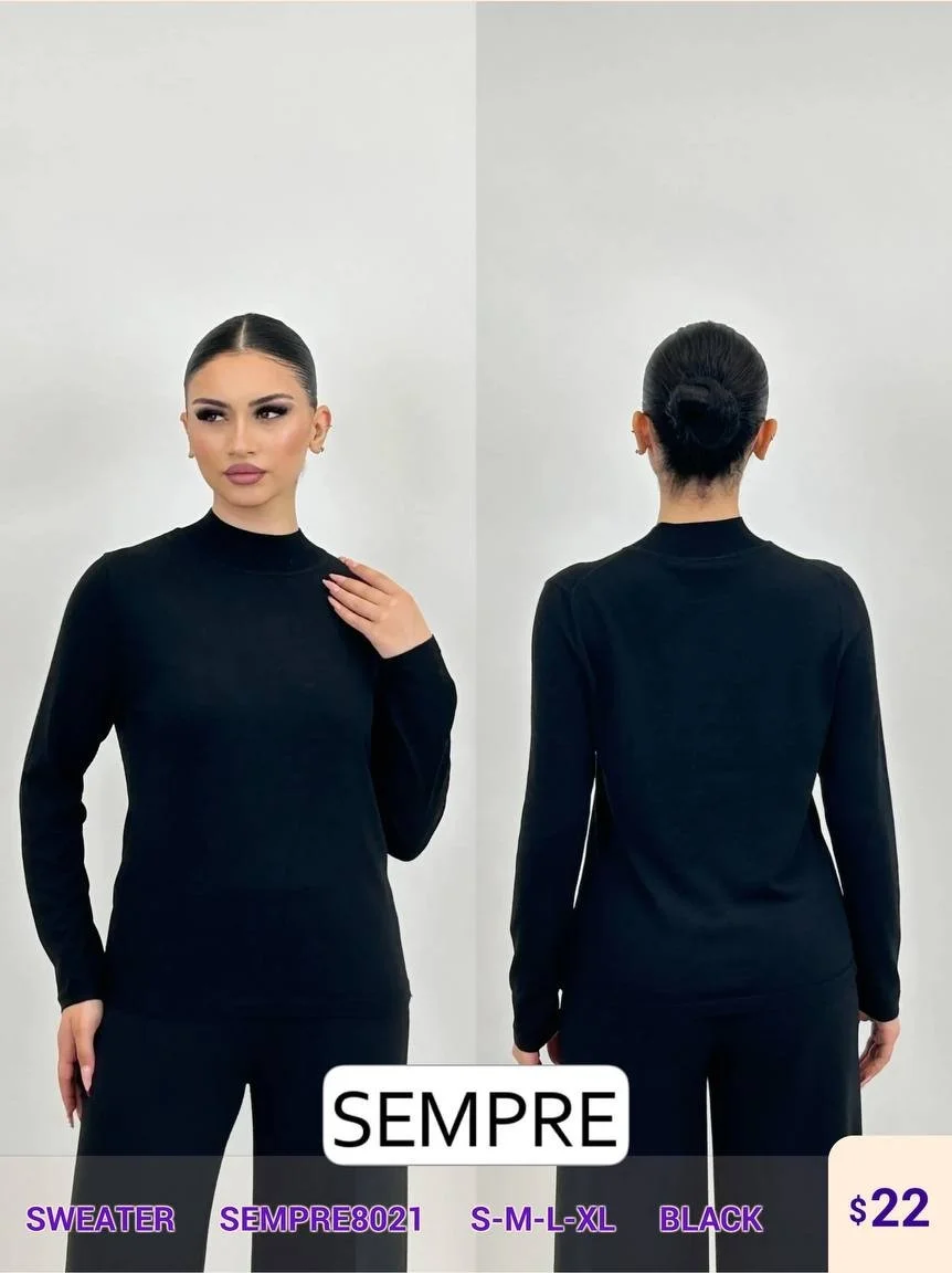Свитер Sempre (Black, модель SEMPRE8021) оптом