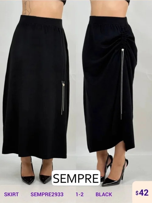 Юбка Sempre (Black, модель SEMPRE2933) оптом