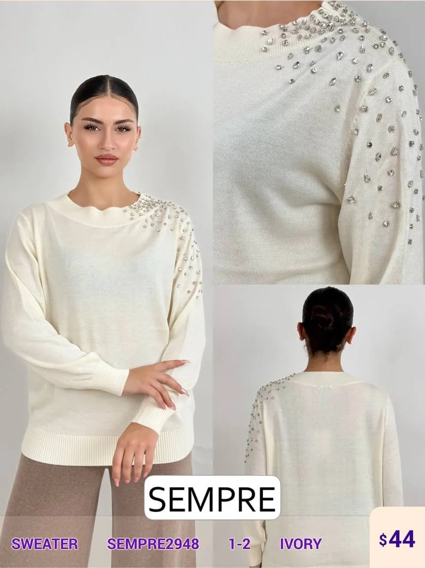 Свитер Sempre (Ivory, модель SEMPRE2948) оптом