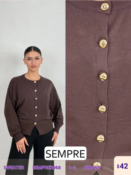 Свитер Sempre (Brown, модель SEMPRE2968) оптом