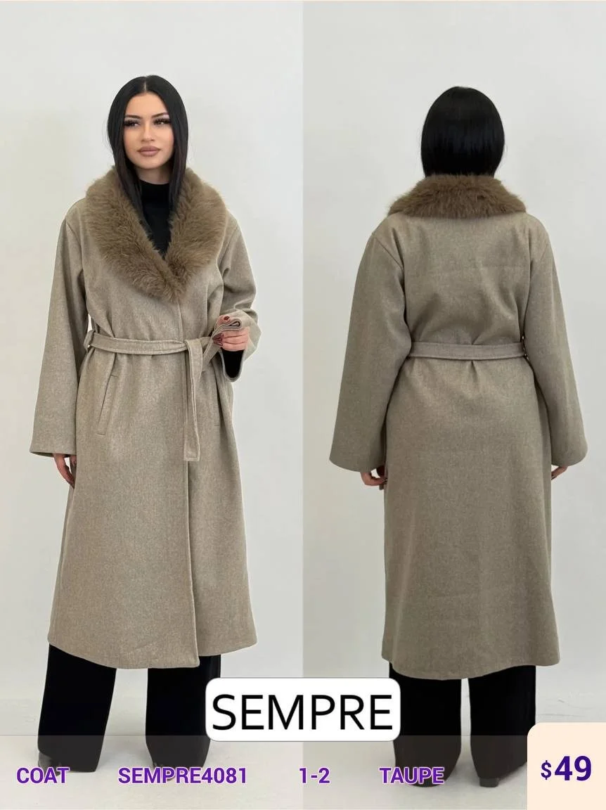 Пальто Sempre (Beige, модель SEMPRE4081) оптом