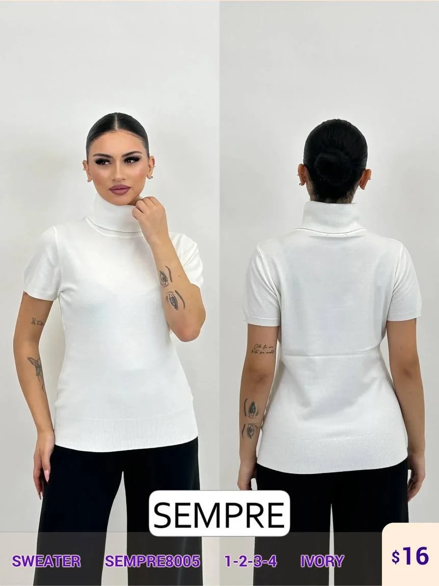 Свитер Sempre (White, модель SEMPRE8005) оптом
