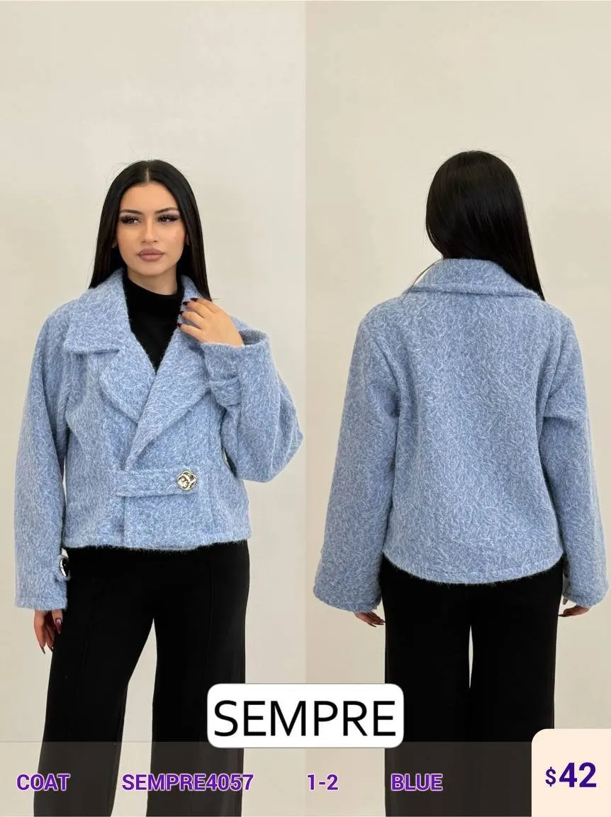 Пальто Sempre (Blue, модель SEMPRE4057) оптом