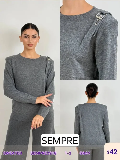 Свитер Sempre (Gray, модель SEMPRE2918) оптом