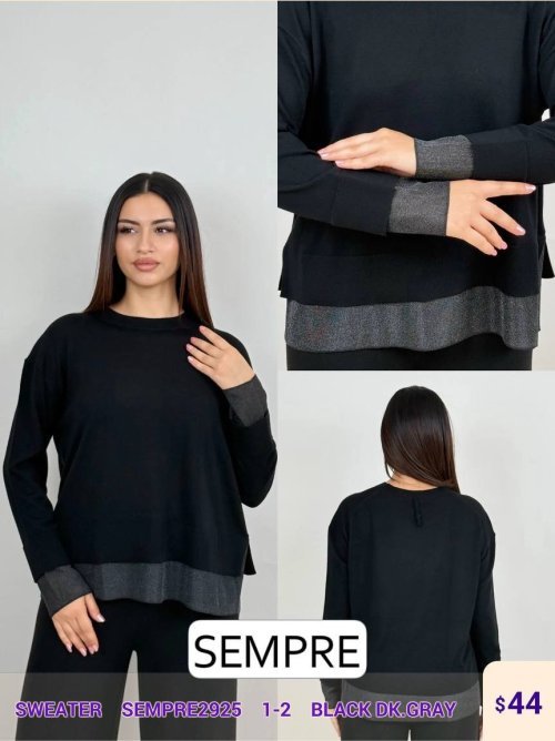 Свитер Sempre (Black, модель SEMPRE2925) оптом