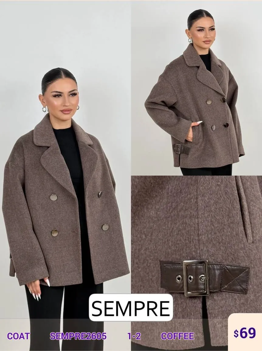 Пальто Sempre (Brown, модель SEMPRE2605) оптом