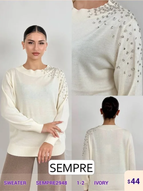 Свитер Sempre (White, модель SEMPRE2948) оптом