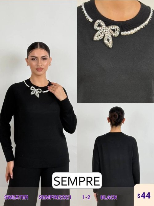 Свитер Sempre (Black, модель SEMPRE2921) оптом
