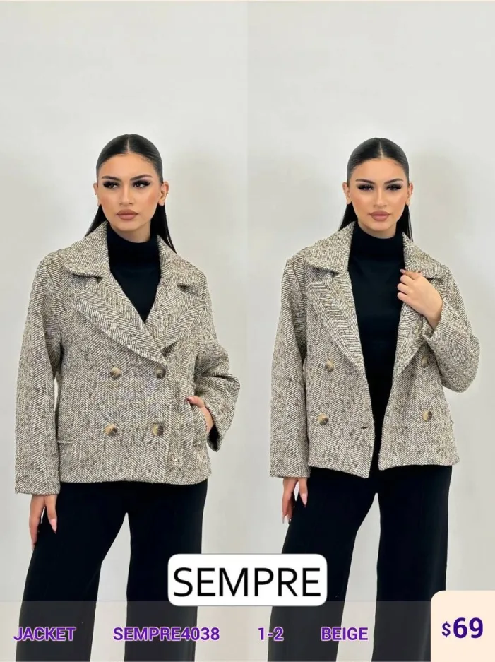 Жакет Sempre (Beige, модель SEMPRE4038) оптом