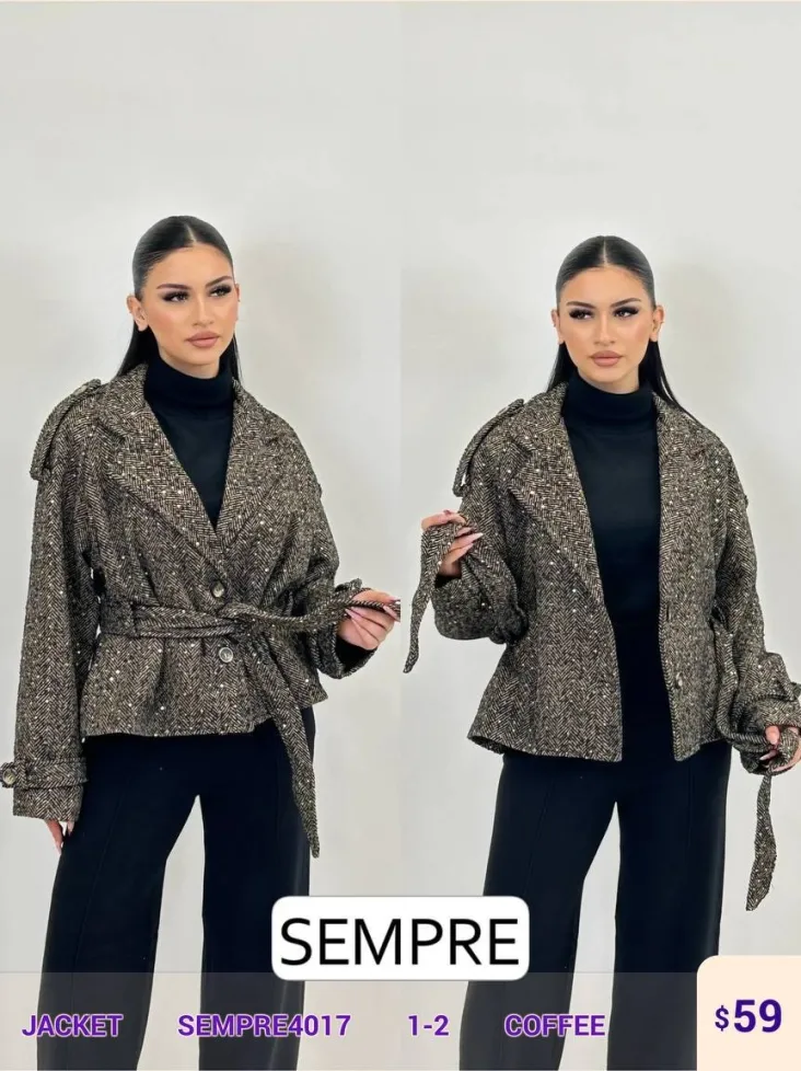 Жакет Sempre (Brown, модель SEMPRE4017) оптом