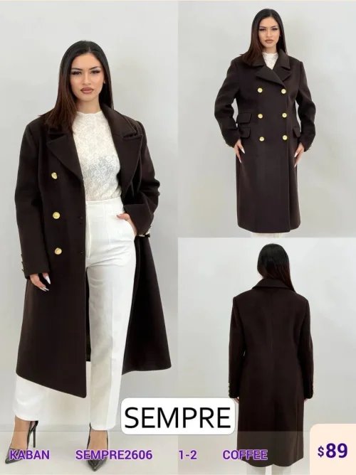 Пальто Sempre (Brown, модель SEMPRE2606) оптом