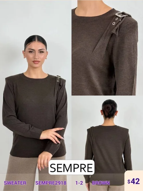 Свитер Sempre (Brown, модель SEMPRE2918) оптом