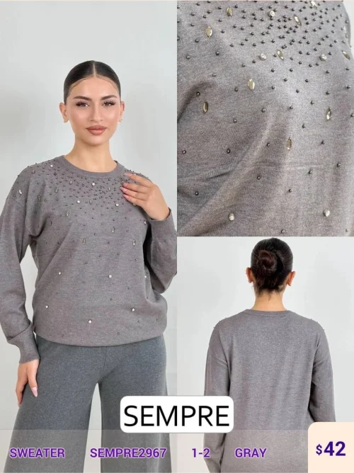Свитер Sempre (Gray, модель SEMPRE2967) оптом