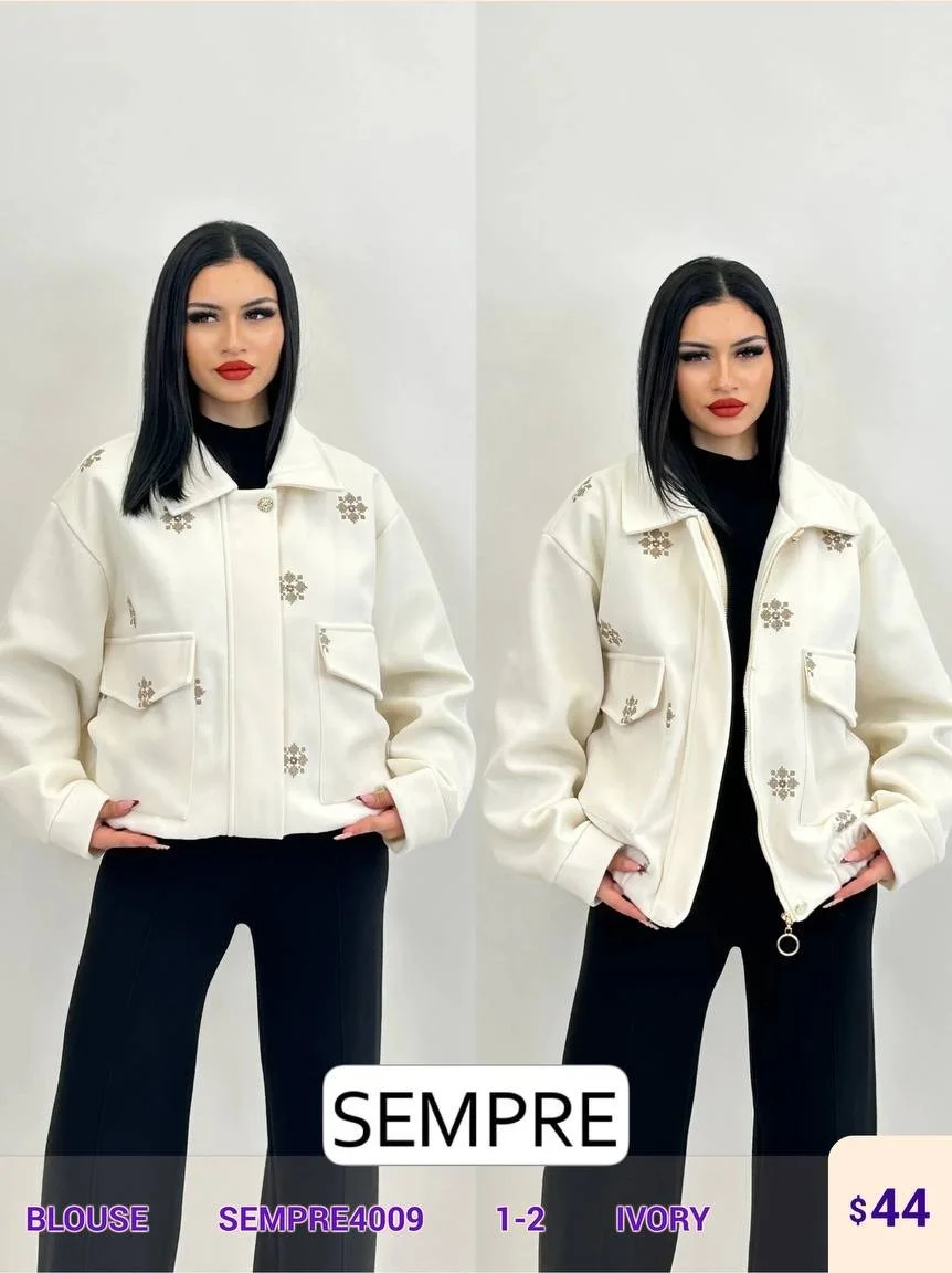 Блузка Sempre (White, модель SEMPRE4009) оптом