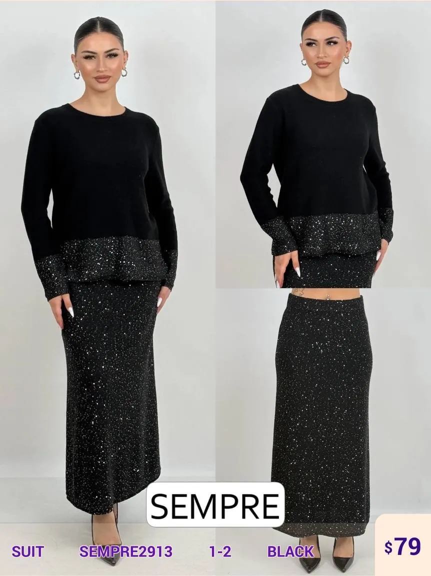 Костюмы и комплекты Sempre (Black, модель SEMPRE2913) оптом