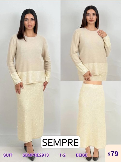 Костюмы и комплекты Sempre (Beige, модель SEMPRE2913) оптом