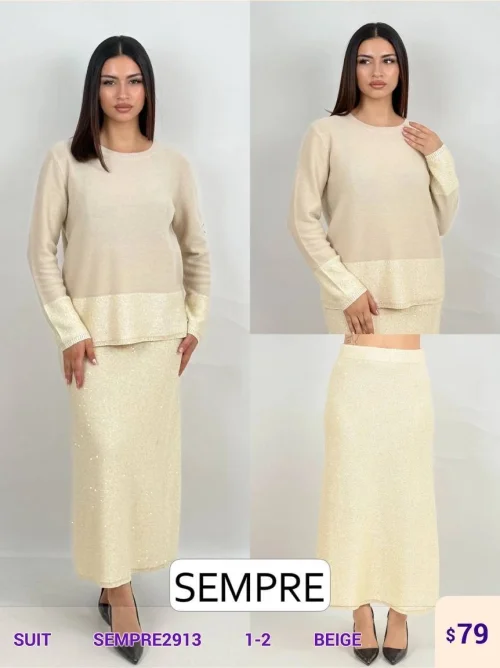 Костюмы и комплекты Sempre (Beige, модель SEMPRE2913) оптом