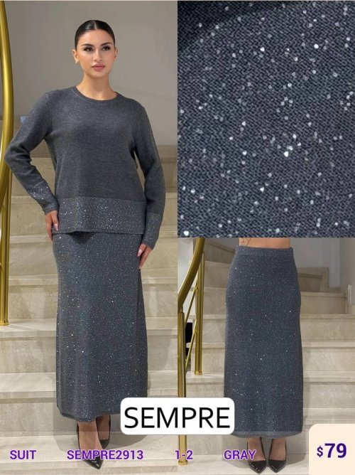 Костюмы и комплекты Sempre (Gray, модель SEMPRE2913) оптом