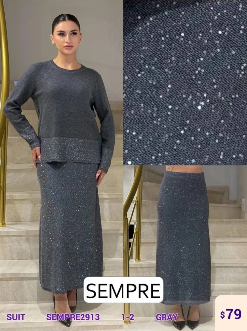 Костюмы и комплекты Sempre (Gray, модель SEMPRE2913) оптом
