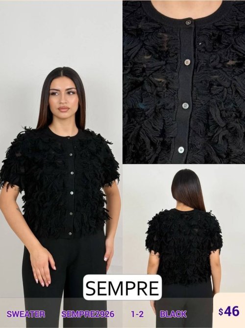 Свитер Sempre (Black, модель SEMPRE2926) оптом