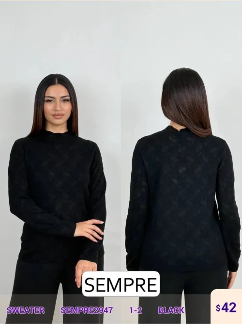 Свитер Sempre (Black, модель SEMPRE2947) оптом