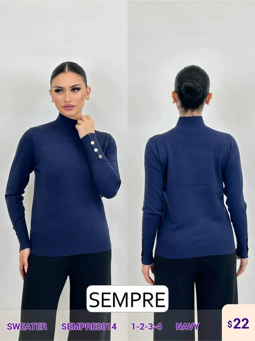 Свитер Sempre (Navy, модель SEMPRE8014) оптом