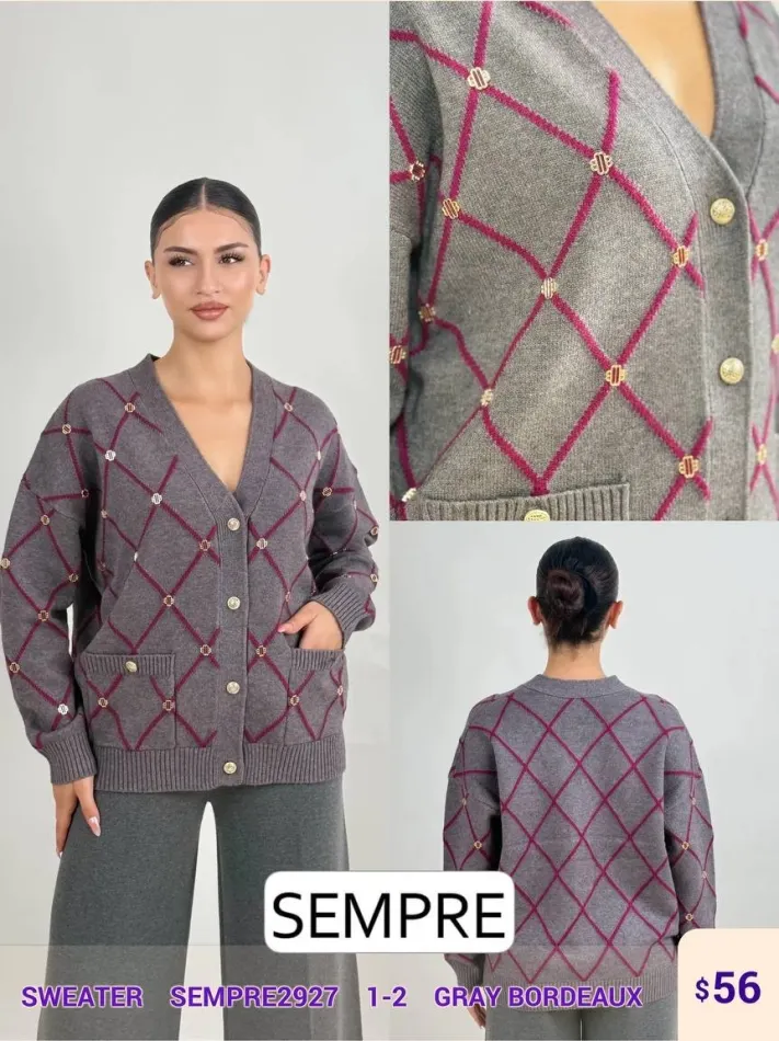 Свитер Sempre (Gray, модель SEMPRE2927) оптом