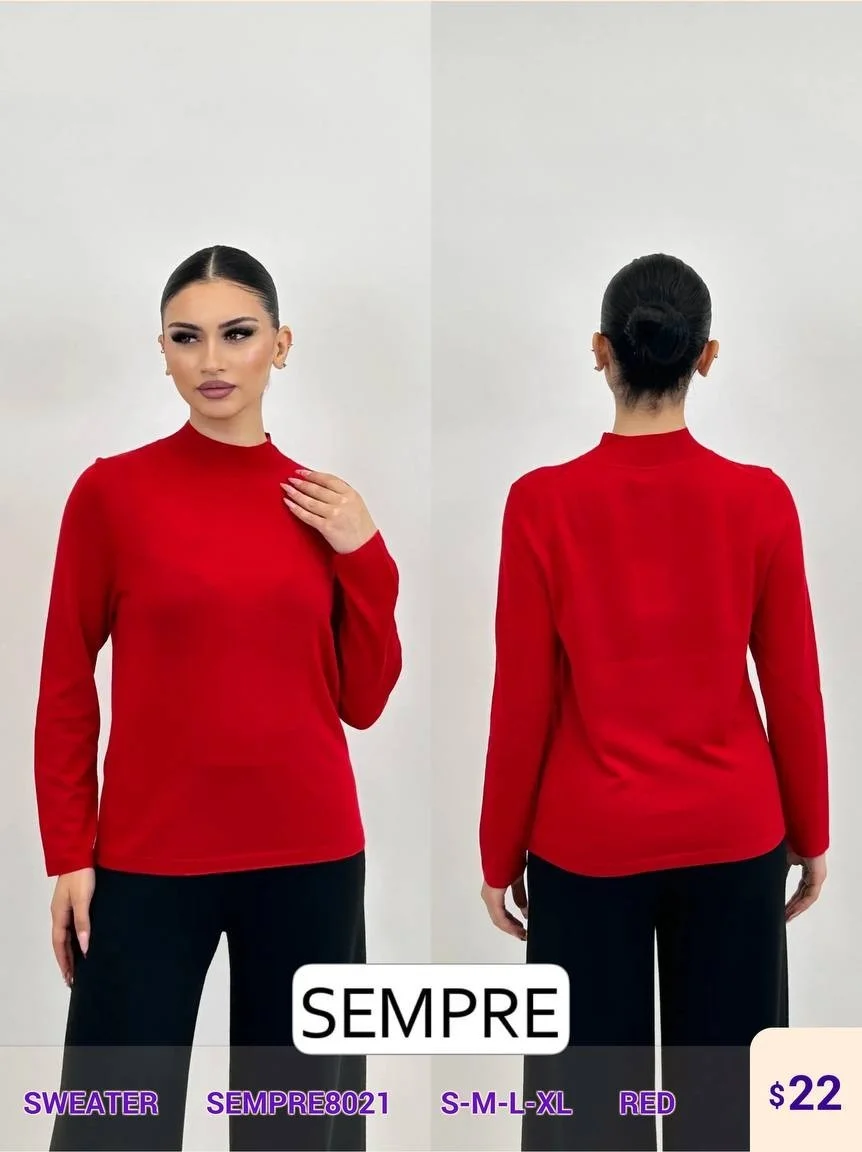 Свитер Sempre (Red, модель SEMPRE8021) оптом