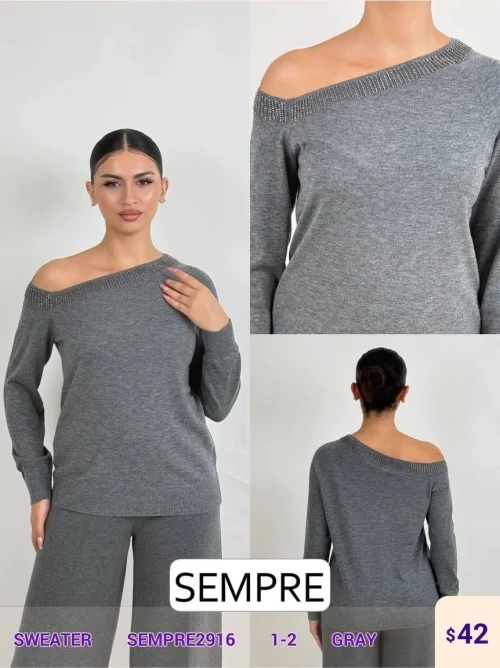Свитер Sempre (Gray, модель SEMPRE2916) оптом