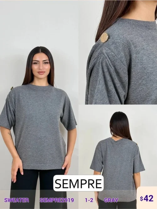 Свитер Sempre (Gray, модель SEMPRE2919) оптом