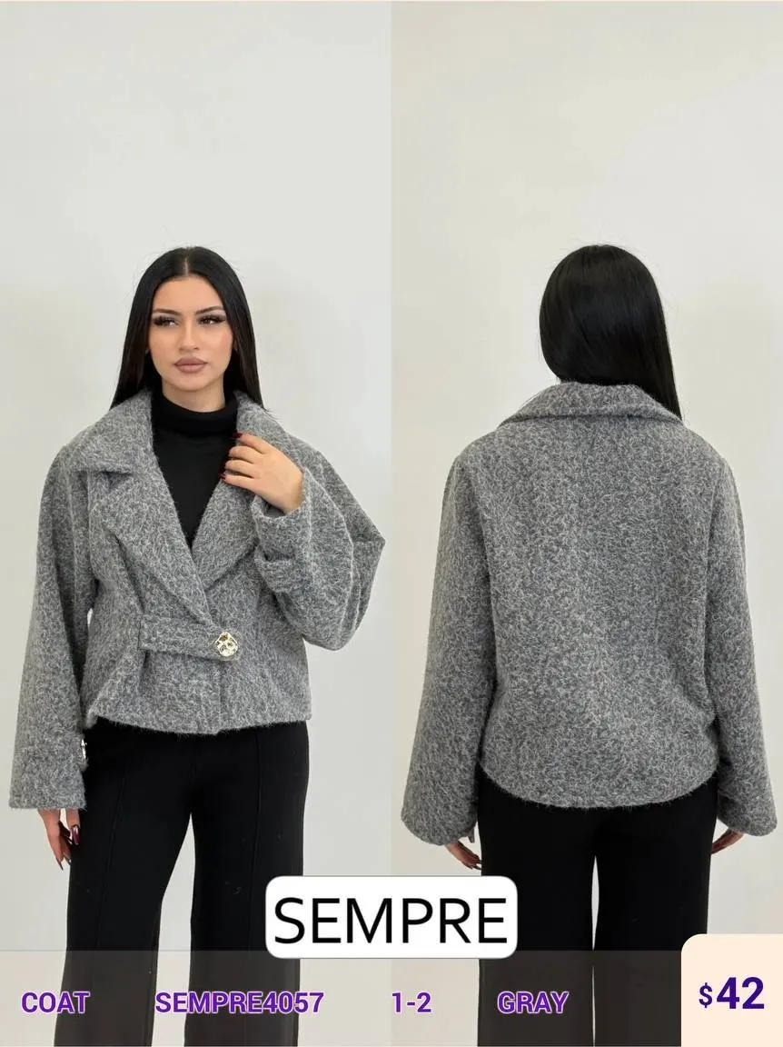 Пальто Sempre (Gray, модель SEMPRE4057) оптом