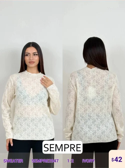 Свитер Sempre (White, модель SEMPRE2947) оптом