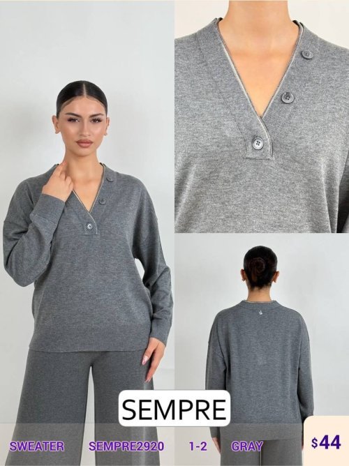 Свитер Sempre (Gray, модель SEMPRE2920) оптом