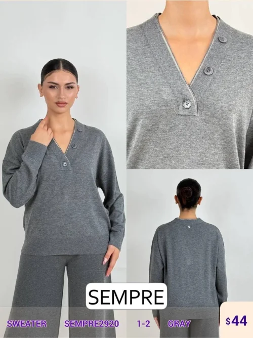 Свитер Sempre (Gray, модель SEMPRE2920) оптом