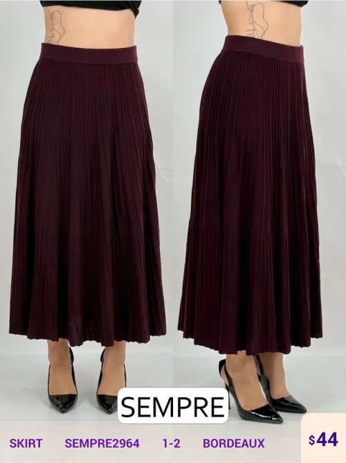 Юбка Sempre (Burgundy, модель SEMPRE2964) оптом