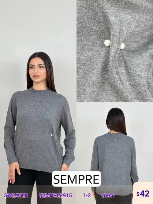 Свитер Sempre (Gray, модель SEMPRE2915) оптом