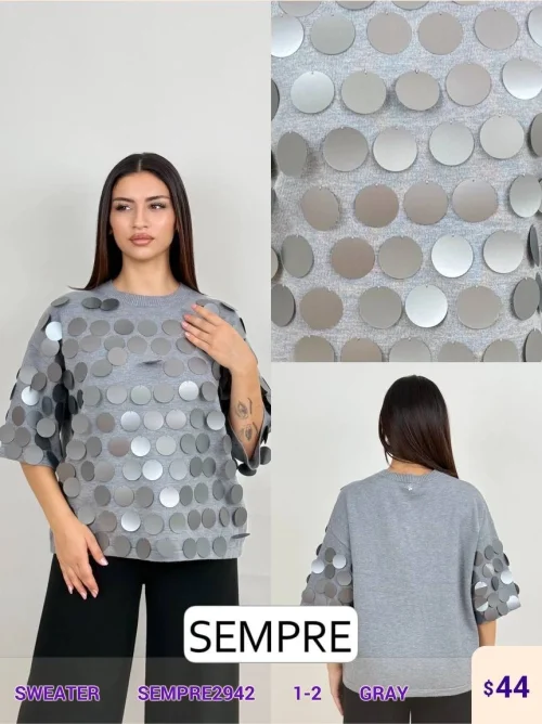 Свитер Sempre (Gray, модель SEMPRE2942) оптом
