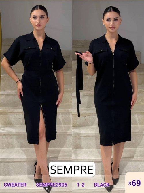 Свитер Sempre (Черный, модель SEMPRE2905) оптом