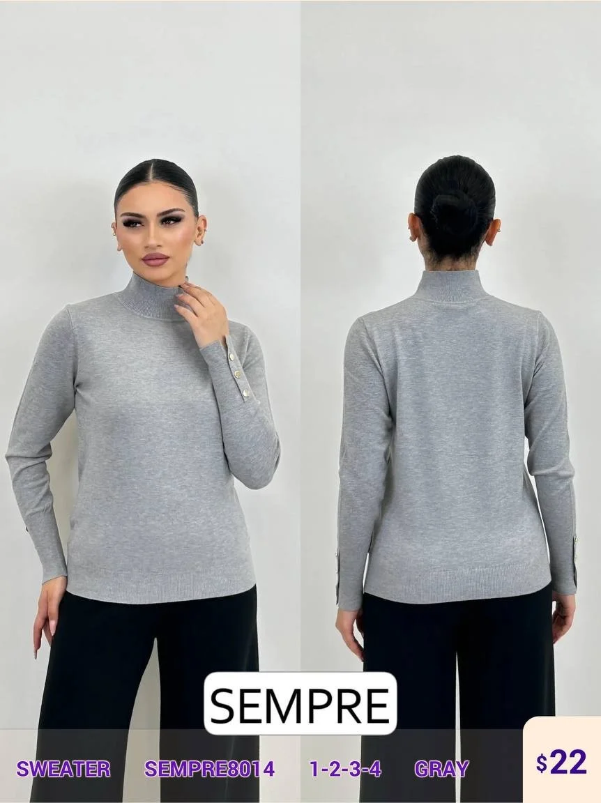 Свитер Sempre (Gray, модель SEMPRE8014) оптом