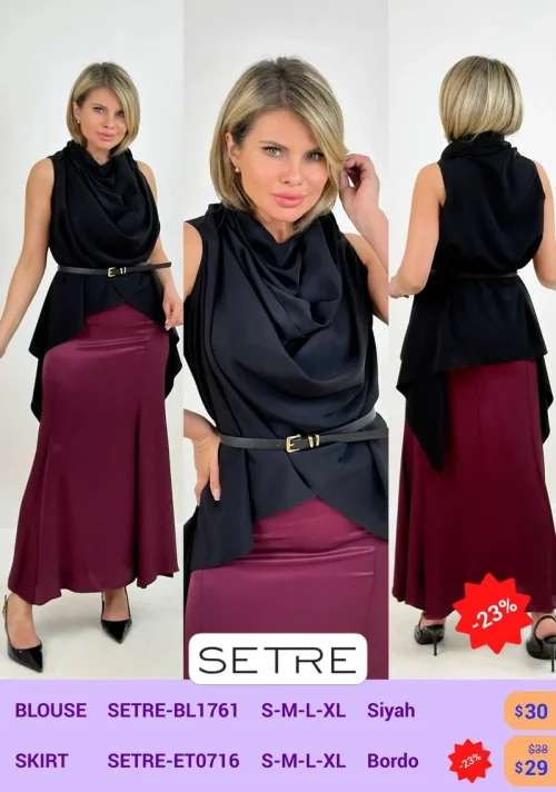 Юбка SETRE (Бордовый, модель SETRE-EF0716) оптом