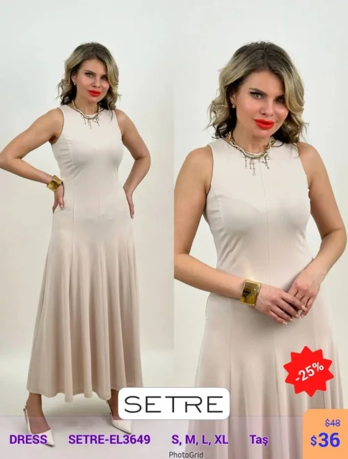 Платье SETRE (Светло-серый, модель SETRE-EL3649) оптом