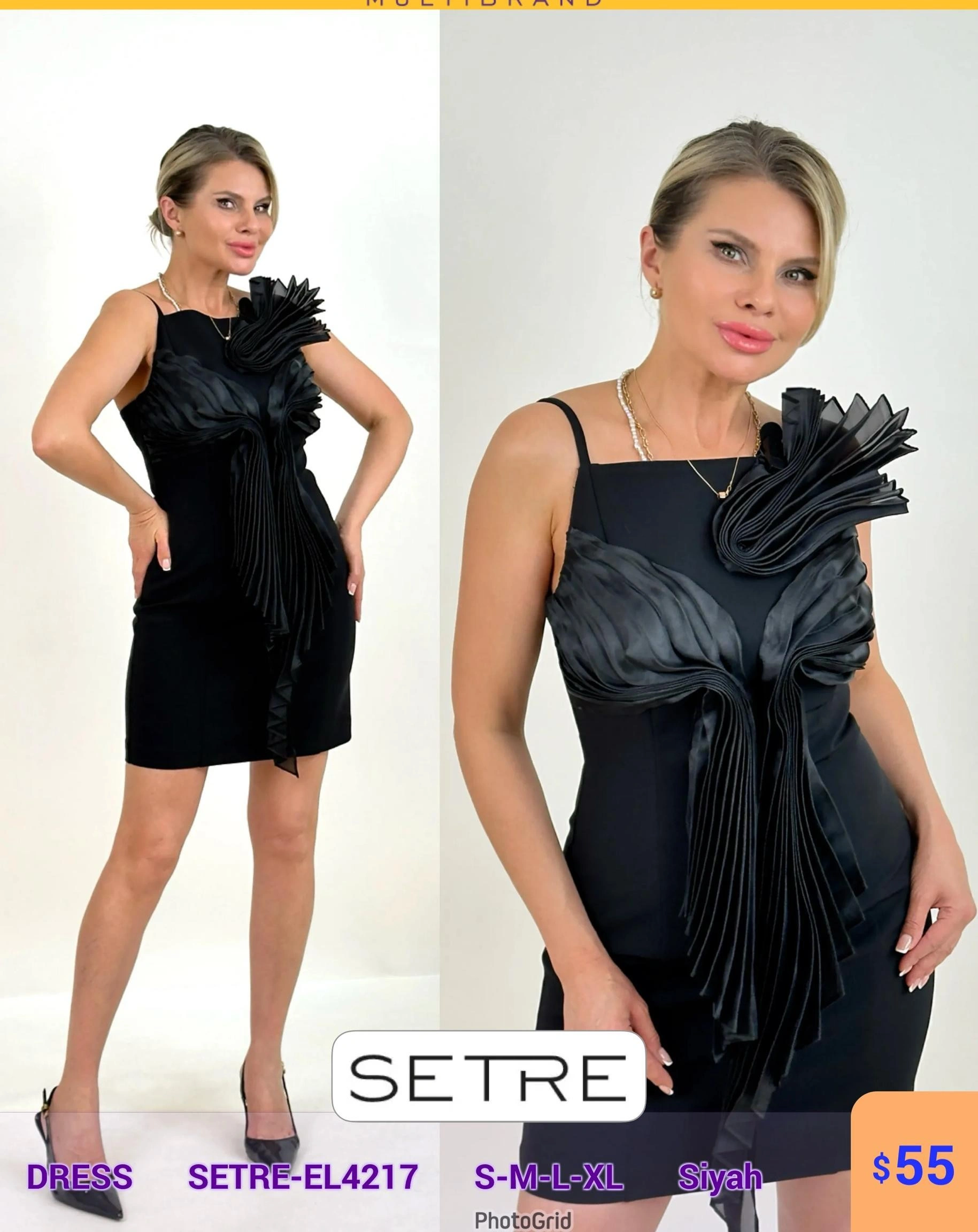 Платье SETRE (Черный, модель SETRE-EL4217) оптом