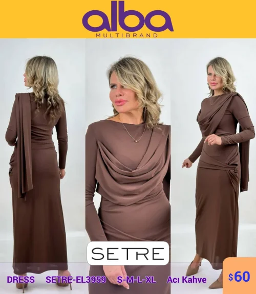 Платье SETRE (Brown, модель SETRE-EL3959) оптом