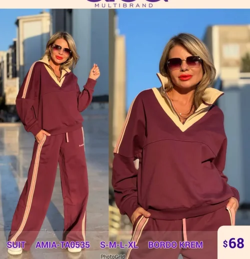 Костюмы и комплекты SETRE (Burgundy, модель AMIA-TA0535) оптом