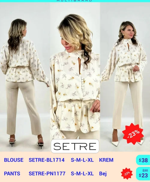 Блузка SETRE (Кремовый, модель SETRE-BL1714) оптом